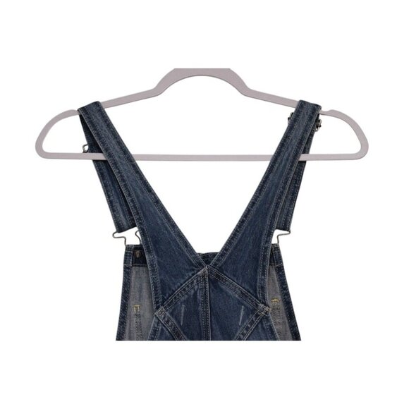 Hollister Denim Overalls Size Small Distressed 100% Cotton Preppy - Picture 9 of 14